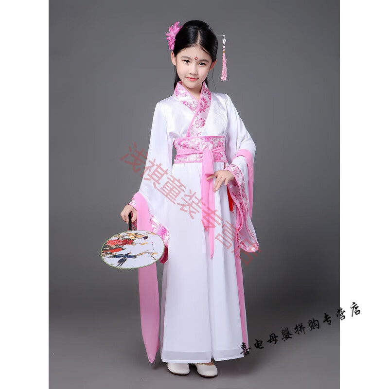 全套儿童古装仙女服汉服女童公主小孩中国风古代衣服改良学生复古服装