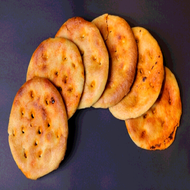 辣皮子馕玫瑰花手工烤囊饼早餐烧饼糕点心美食新疆特产镶馕饼500 辣子