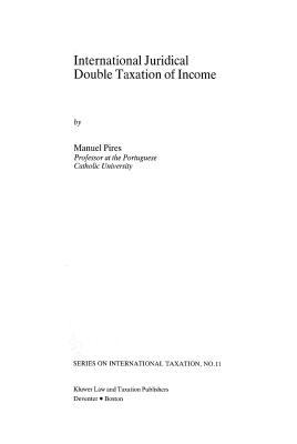 预订 International Judicial Double Taxation of Incom