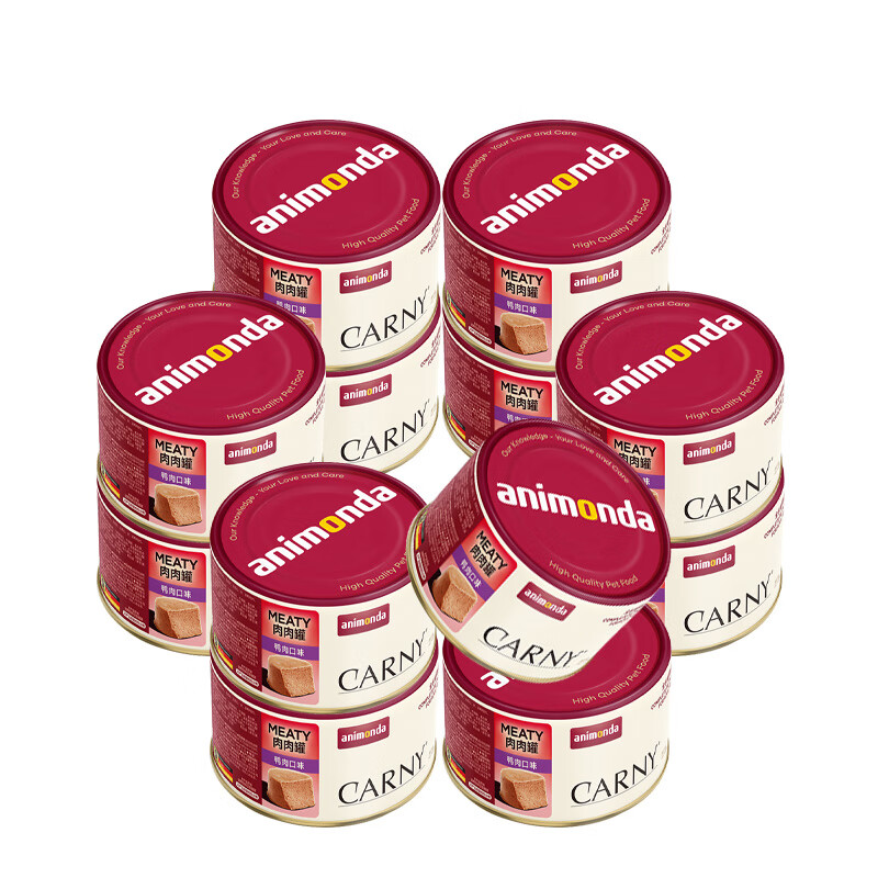 Catz finefood爱诺德animonda卡昵主食猫罐头成幼猫咪卡尼无谷低敏营养湿粮 【国产】鸭肉口味175g*10罐