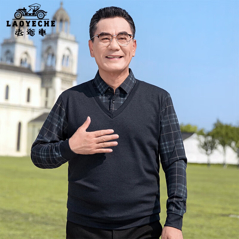 ���ڲ�������ү�����＾�ְֳ���t����������ʿ�����������������·�polo��үүװ YT233254311��ɫ 2XL (185)