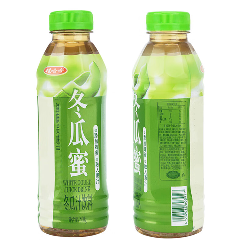 娃哈哈冬瓜蜜茶冬瓜汁饮料500ml*15瓶整箱添加蜂蜜果味果汁味饮品