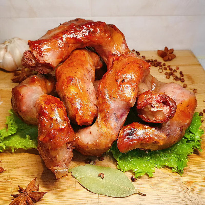 笨做哈尔滨干肠味鸡脖子东北特产熏酱熟食下酒菜熏鸡脖子风干鸡脖肠