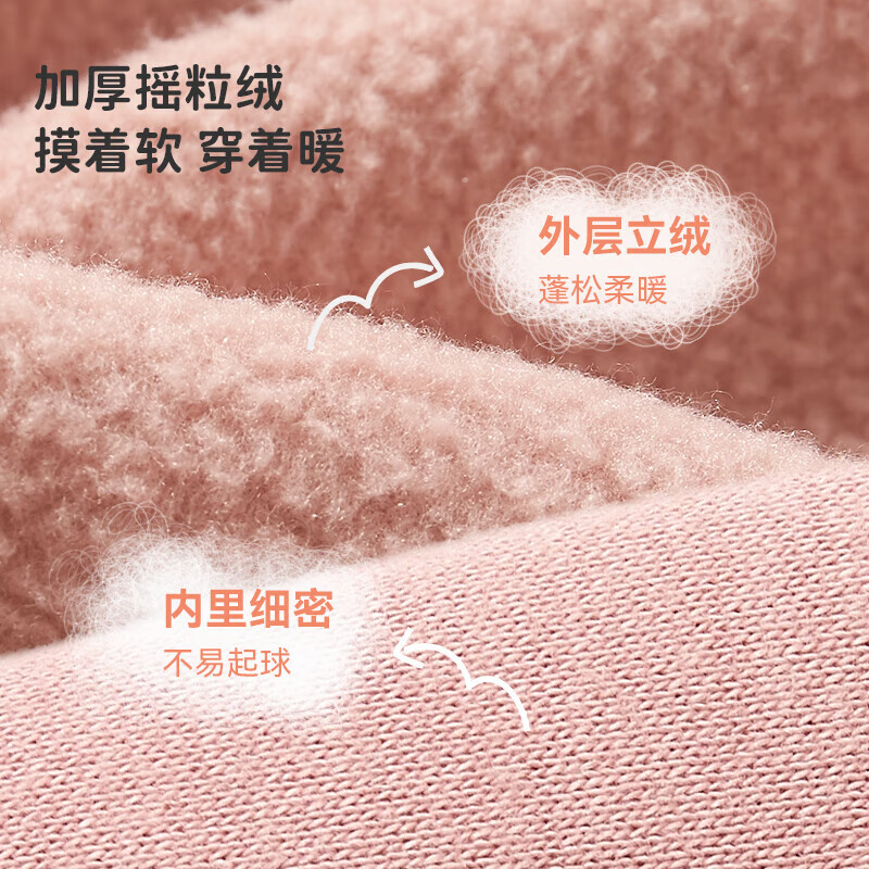 ibaby/英伦宝贝儿童秋冬蓄热颗粒绒外套加厚保暖7A级防螨立领防风男女 浆果粉 120 (推荐身高115-125cm)