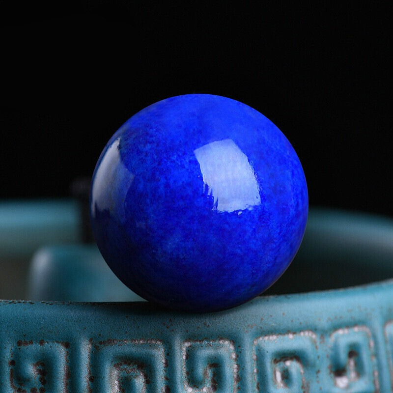 7a收藏级青金石散珠 阿富汗老料帝王青单珠圆珠多宝配珠 收藏级8毫米