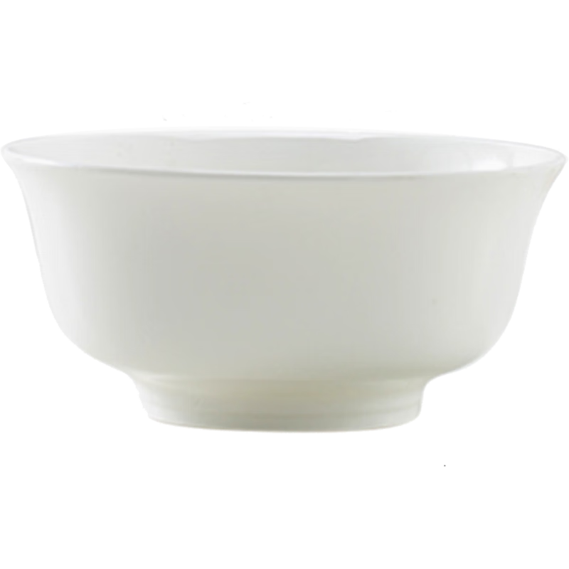 斯凯绨（Sky Top）米饭碗陶瓷小汤碗骨瓷纯白家用乔迁酒店餐具4.5英寸金钟碗4件套装