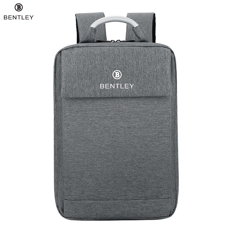 bentley 双肩包男女士背包电脑包 浅灰色