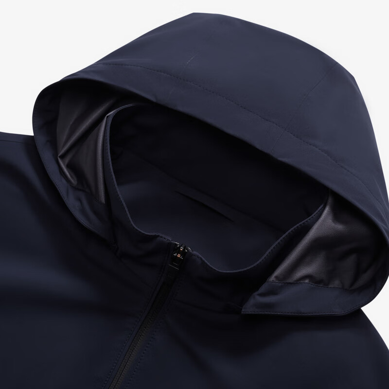 MAYOR男装 秋季立领可脱卸帽卡其色男士茄克 蓝色 M (170/92A)