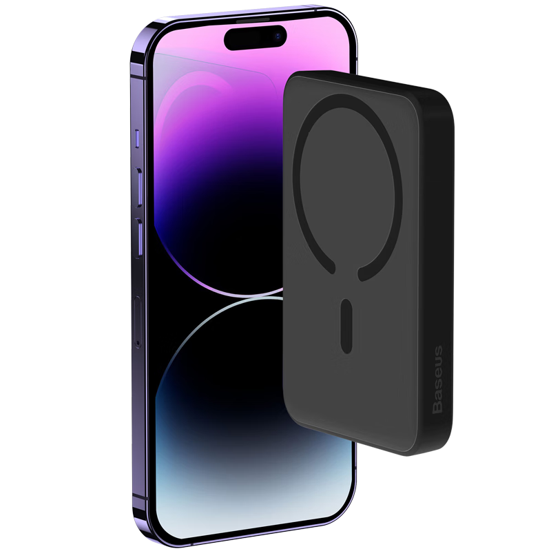 倍思 Magsafe磁吸无线充电宝 5000mAh 20W 适用iPhone14/14Pro/13 黑色