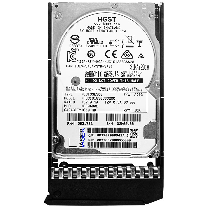 浪潮 as2600g2 as520e as500h as5300 as5500磁盘存储柜专用硬盘 600g