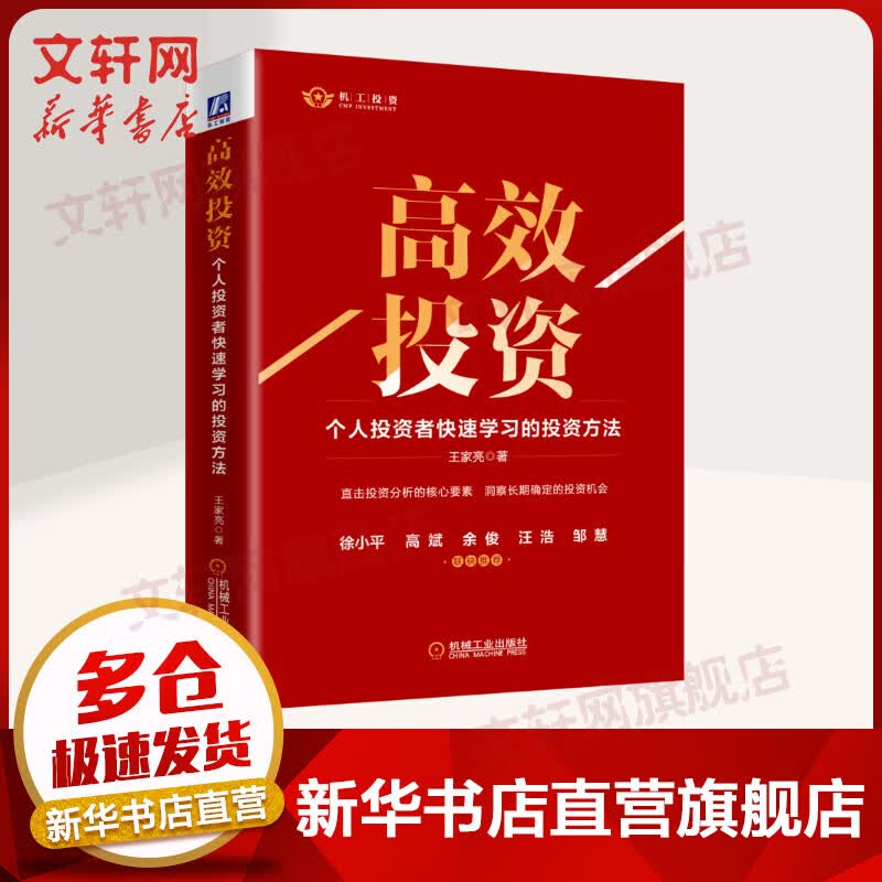高效投资：个人投资者快速学习的投资方法 王家亮 著 投资最重要的事，就是做一个聪明的投资者，寻找财务自由之路 图书