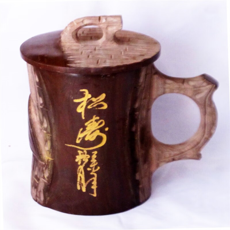 澳颜莱木鱼石水杯木鱼石杯子树皮