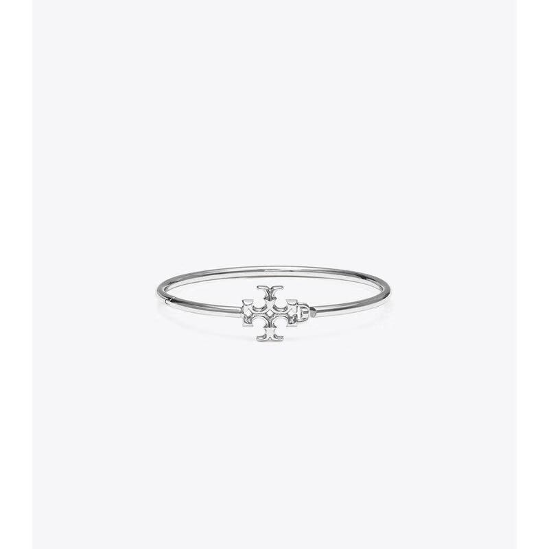 汤丽柏琦(tory burch)女式时尚手镯简约时尚双t logo tory silver