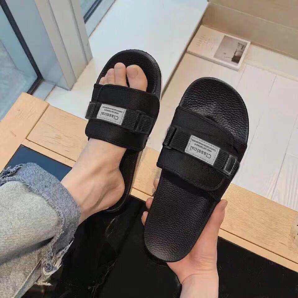 泰夏颖夏季网红ins外穿凉拖鞋男潮流个性时尚一字拖情侣厚底防滑沙滩