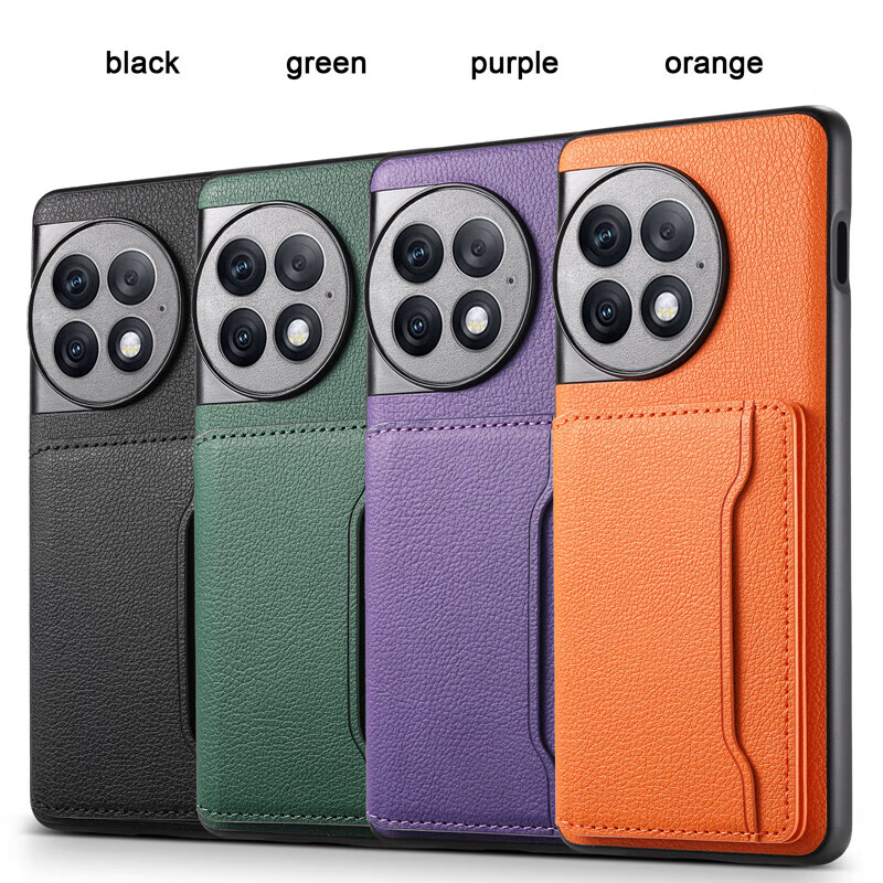 海天(haitian)新款钱包式oneplus一加11手机壳带卡包可插卡12r放卡11r