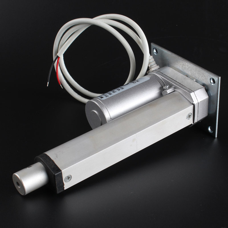 电动推杆伸缩杆平底座平面推杆电机螺纹推杆 微型电动推杆12v 24v