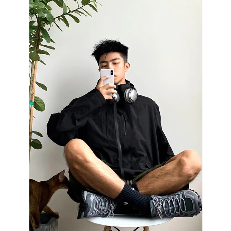 西域骆驼(vancamel)美式机能防晒冲锋衣外套男生夏季薄款潮牌户外爬山