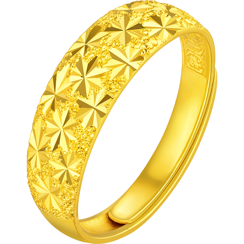 六福珠宝足金车花蛇肚戒黄金戒指价格走势