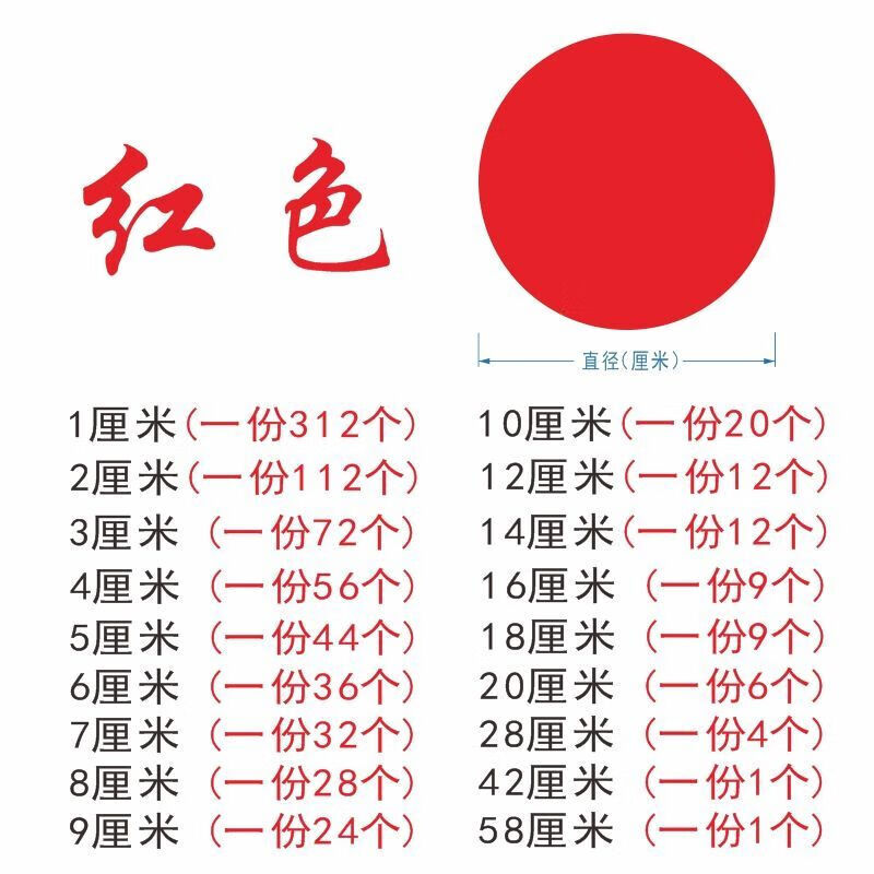 pvc圆形贴纸墙贴圆圈幼儿园站位贴定点贴卧室装饰圆点墙贴防水 红色 1