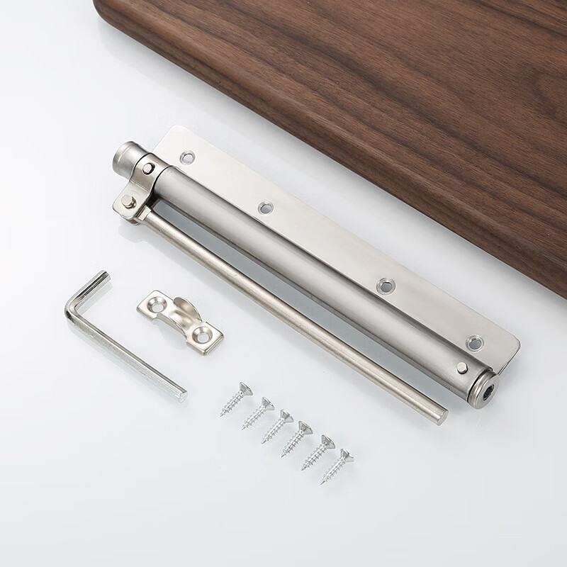 京井酒店房门不锈钢简易闭门器 家用轻型轻音缓冲可调自动木门关门器