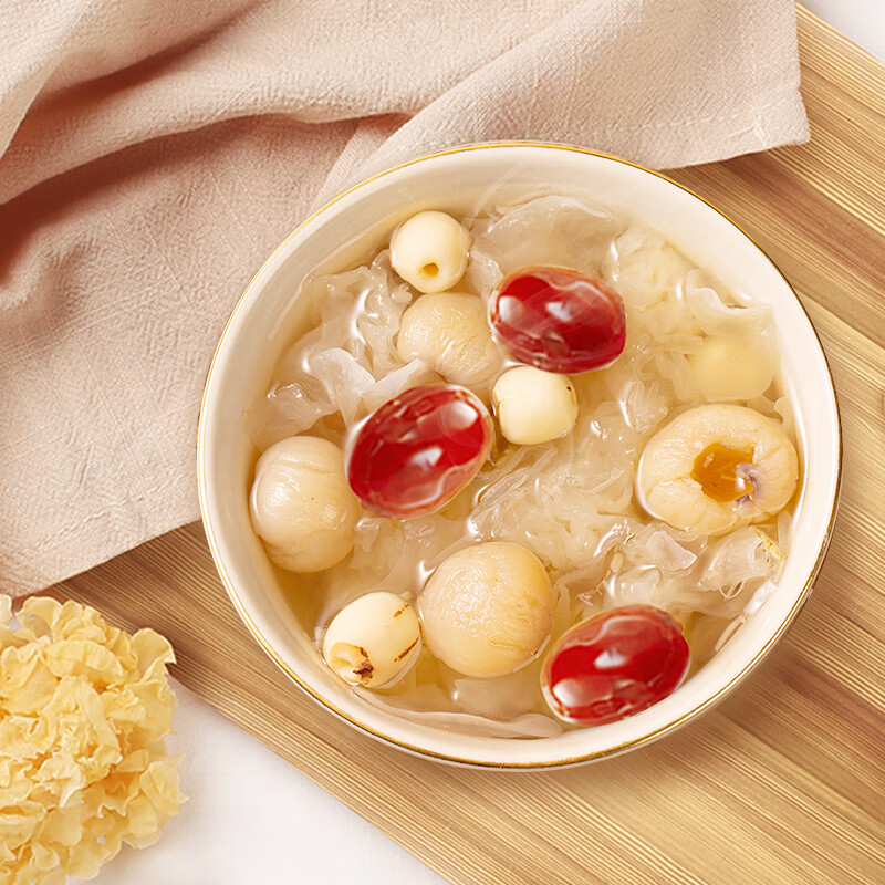 禾澹红枣银耳羹料包80g桂圆干百合莲子银耳干货食材包