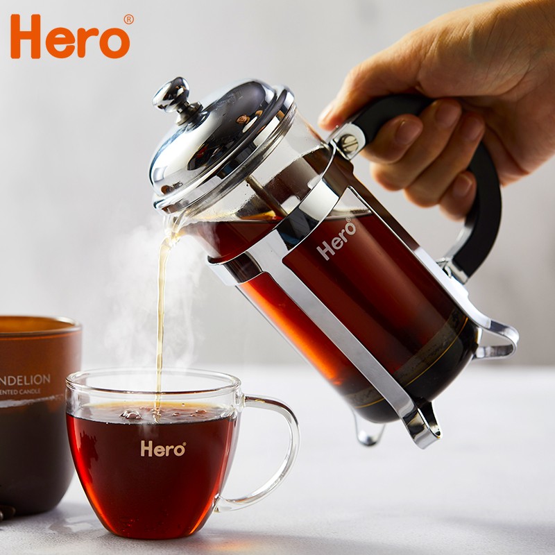 Hero英雄伊莉法压壶不锈钢泡咖啡壶正常使用有玻璃内胆出现裂纹的吗？