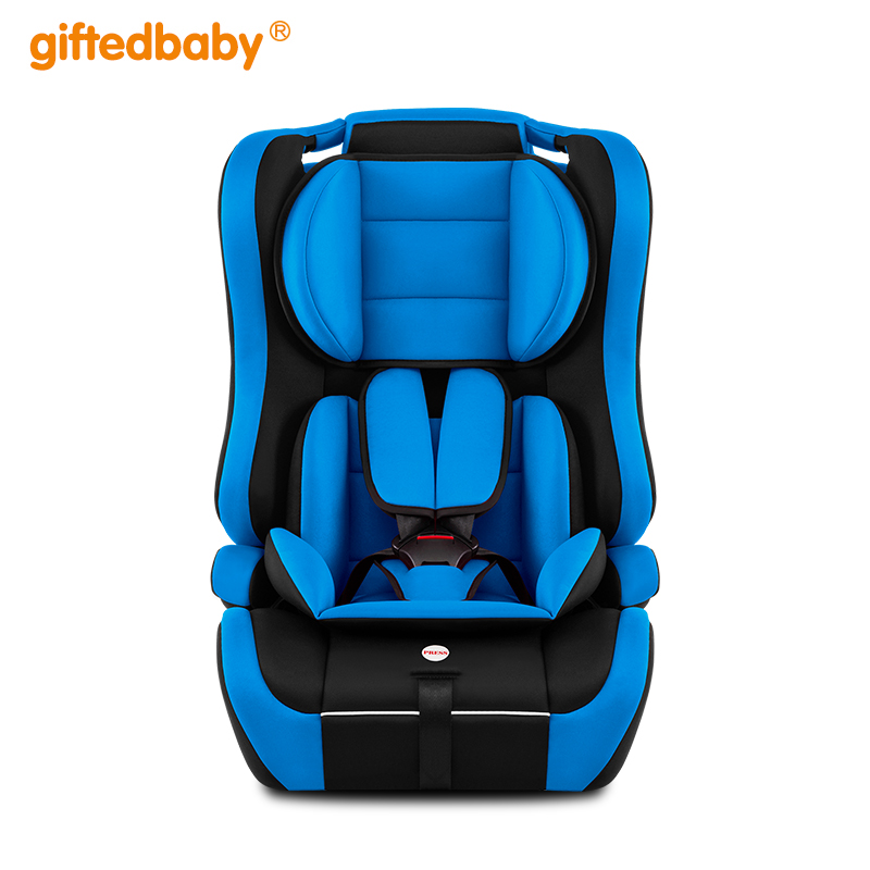 giftedbaby儿童安全座椅汽车用9个月-12岁婴儿宝宝小孩车载简易便携式0-4档 海洋蓝