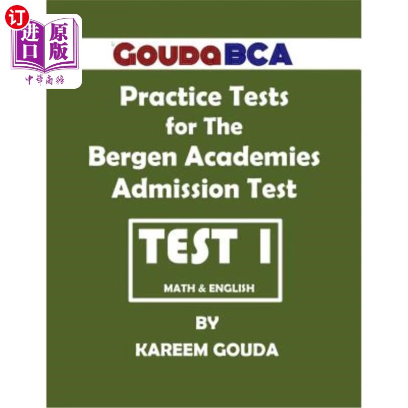 海外直订gouda bca practice tests for the bergen academies