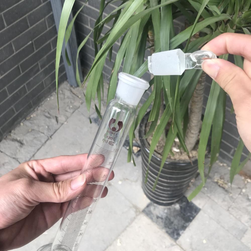 高硼硅玻璃量筒具塞量筒圆底量筒50/100/250ml化学实验耗材 具塞量筒