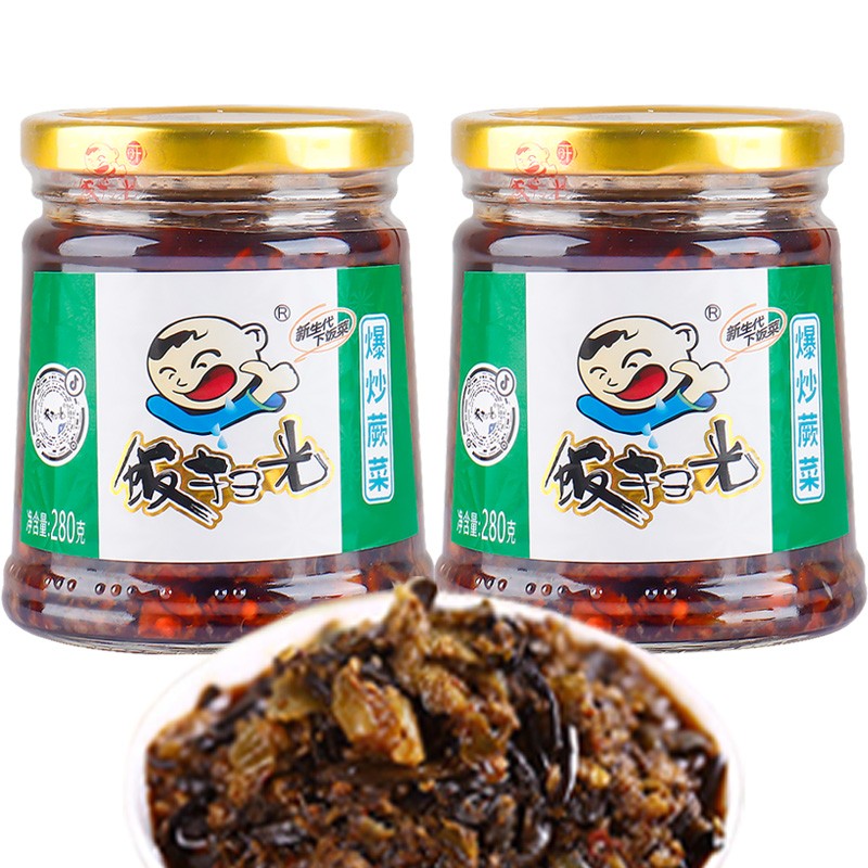 饭扫光野蕨菜280g*2瓶下饭菜酱菜拌面拌饭四川特产榨菜咸菜泡菜