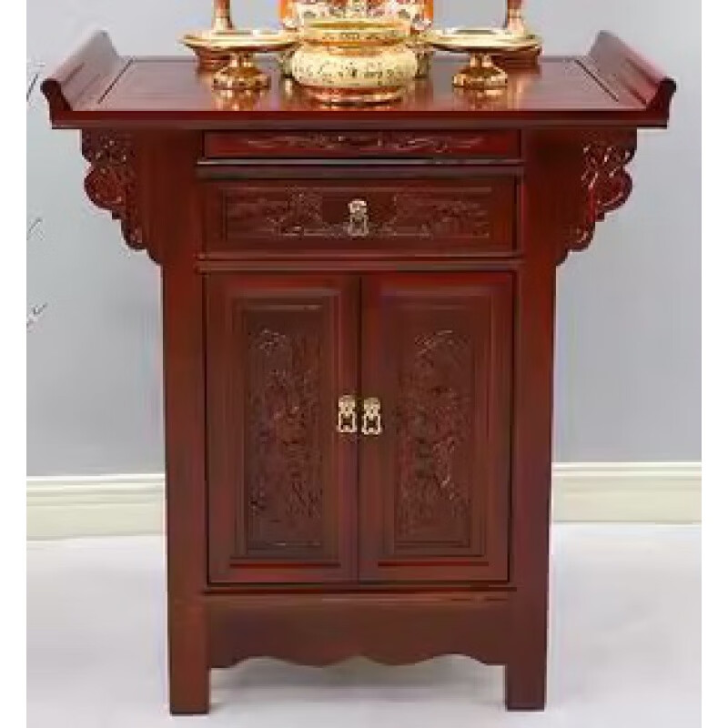 莎庭(sartill)供桌家用供台中式榆木神供香家用神佛财神 68*48*88单屉