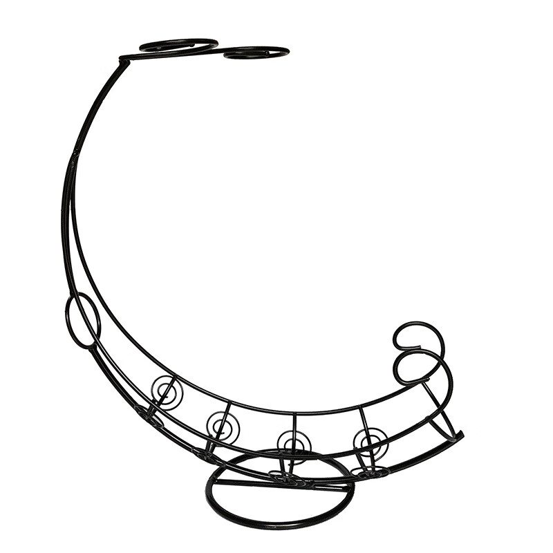 奥尔瑞美北欧创意复古高脚杯架海盗船吊杯款欧式红酒杯架酒架摆件倒挂