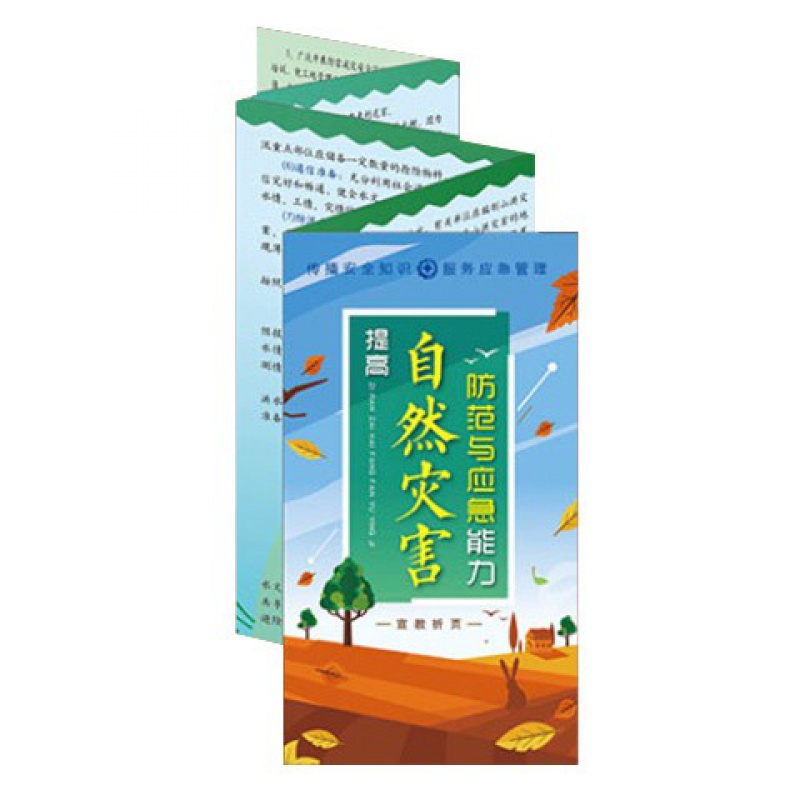 2022年防灾减灾周主题 减轻灾害风险 守护美好家园 2022年安全生产月咨询日活动宣传品 ZAZ0043提高自然灾害防范与应急能力折页50张