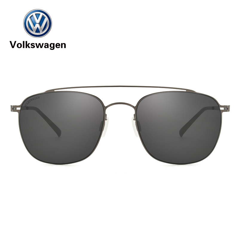 德国大众Volkswagen太阳眼镜男开车时尚墨镜026-C4-枪框黑片
