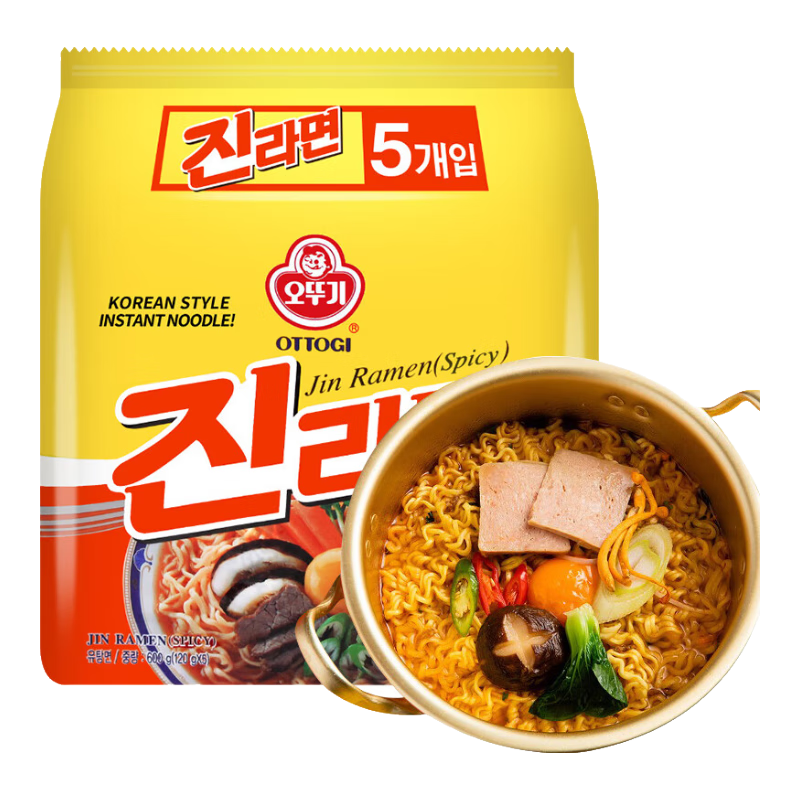 香辣韩式拉面价格趋势，不倒翁奥多吉OTTOGI辣味金拉面优质方便食品|最准确的方便食品历史价格查询软件