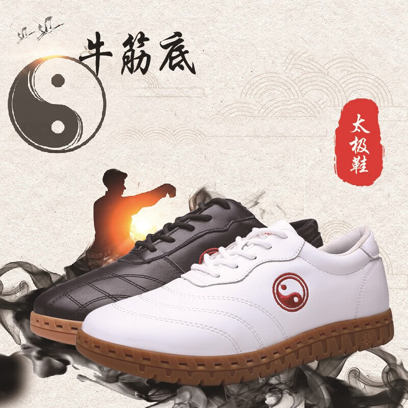 泰瑞格户外休闲鞋男女同款牛筋底太极鞋 轻便户外运动鞋 白色 36