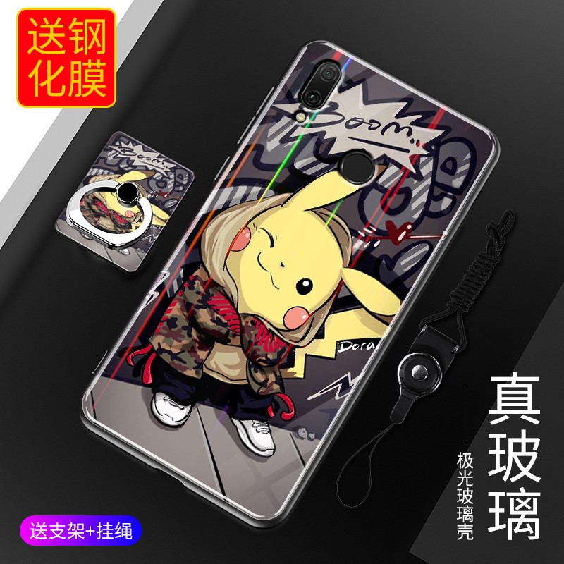 龙清 华为nova3i手机壳ine-al00创意保护套全包软边玻璃壳个性硬壳