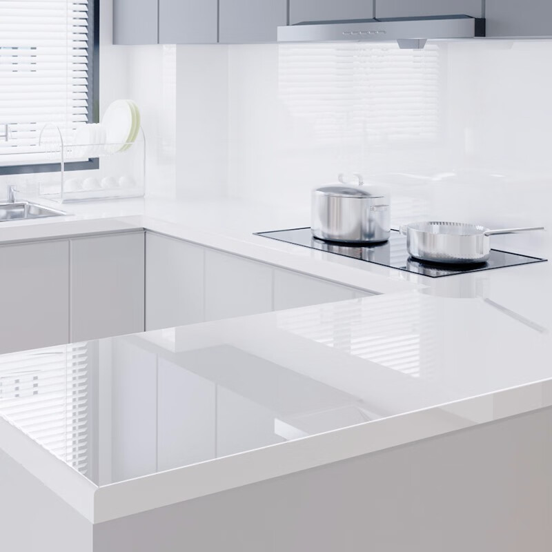 千棵树厨房台面保护膜灶台石英石大理石贴膜桌面耐高温加厚防水防油贴纸 【可包边】8MIL抗菌TPH水晶膜 宽120厘米x5米长(拍多件连着发)