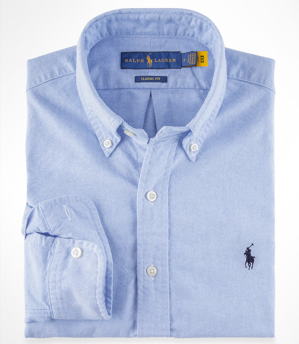 拉夫家美国拉夫劳伦经典纯棉免烫长袖上衣rl商务休闲牛津布衬衫男