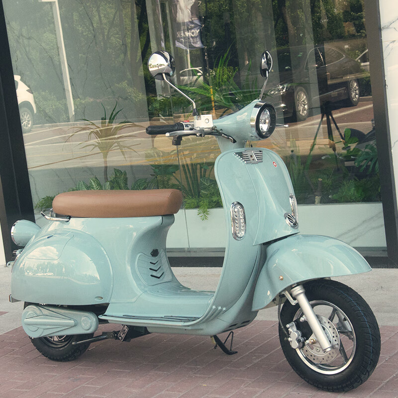 runtema罗马假日电动车vespa网红电瓶车复古摩托车6072v电摩大黄蜂