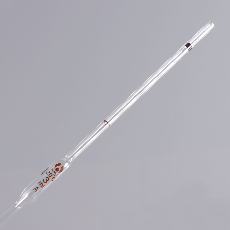 教学教具器材加厚玻璃高透明度移液吸管单标记胖肚吸管大肚吸管吸量管