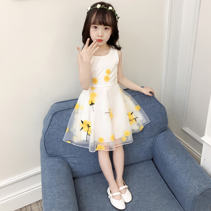 icy女童洋气连衣裙宝宝夏装3两2三4四5五6六7七8八9岁小女孩公主裙子