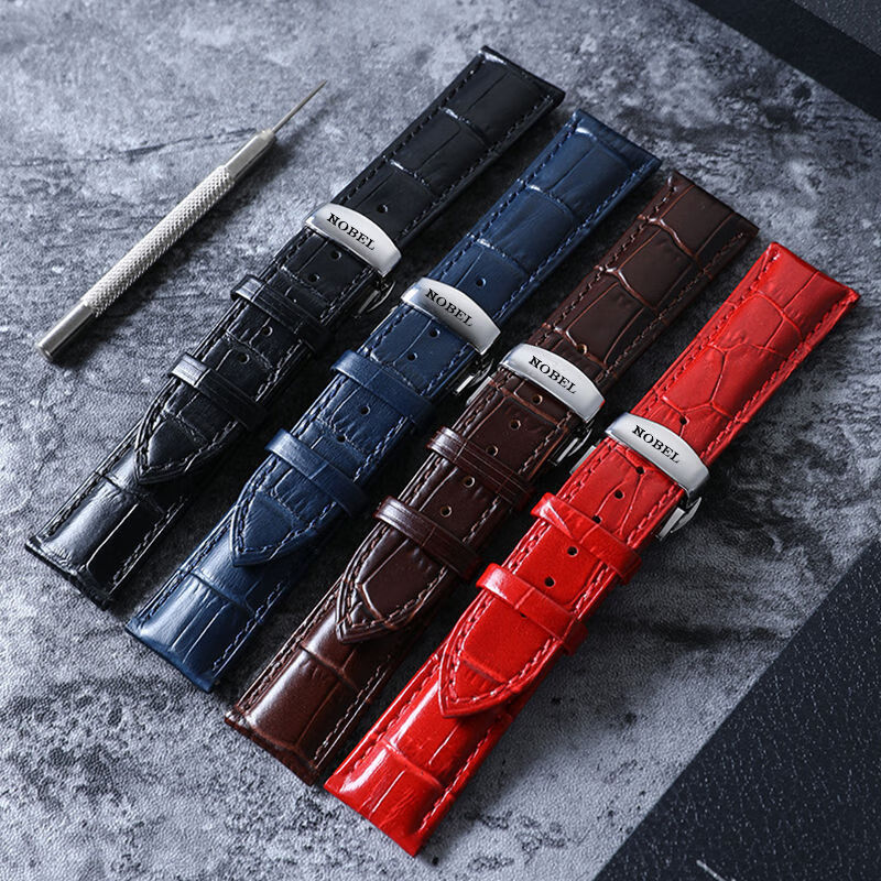 卡汐沐 nobel诺贝尔表带560259/560258男女表蝴蝶扣配件18 黑色配银色