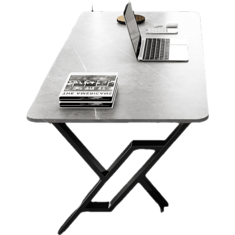 澜墨 北欧岩板书桌轻奢现代电脑桌家用网红卧室书房简易办公桌写字一体 100*60*75cm单桌