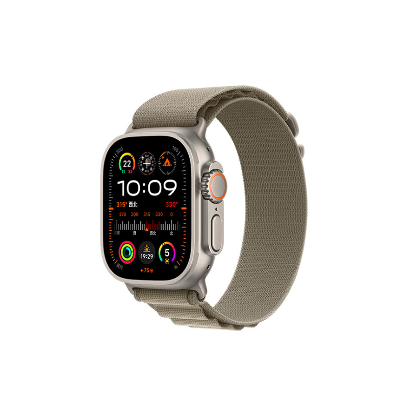 Apple Watch Ultra2 智能手表GPS + 蜂�C款49毫米�金�俦�ら�焐�高山回�h式表��小�eSIM健康手表MRFH3CH/A