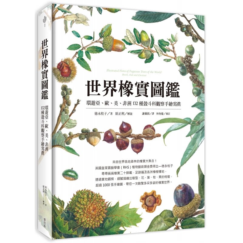 现货 徳永桂子 世界橡实图鉴：环游亚、欧、美、非洲132种壳斗科观察手绘写真 麦浩斯