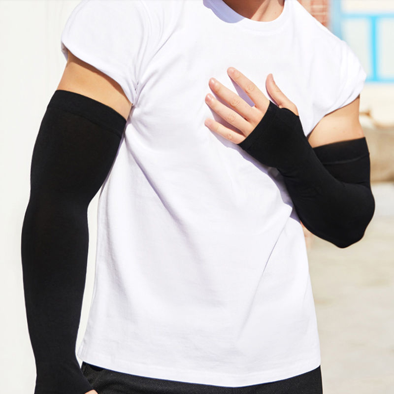 lucaly防晒衣袖男夏季防晒透气加大码宽松骑行手臂套袖护袖冰爽夏季