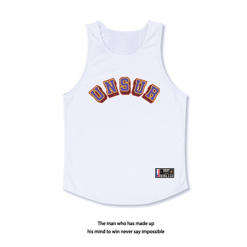 TAKE MOVE美式篮球运动背心男无袖T恤网眼透气速干排汗宽松训练服跑步上衣 北卡蓝 L (120-145斤)