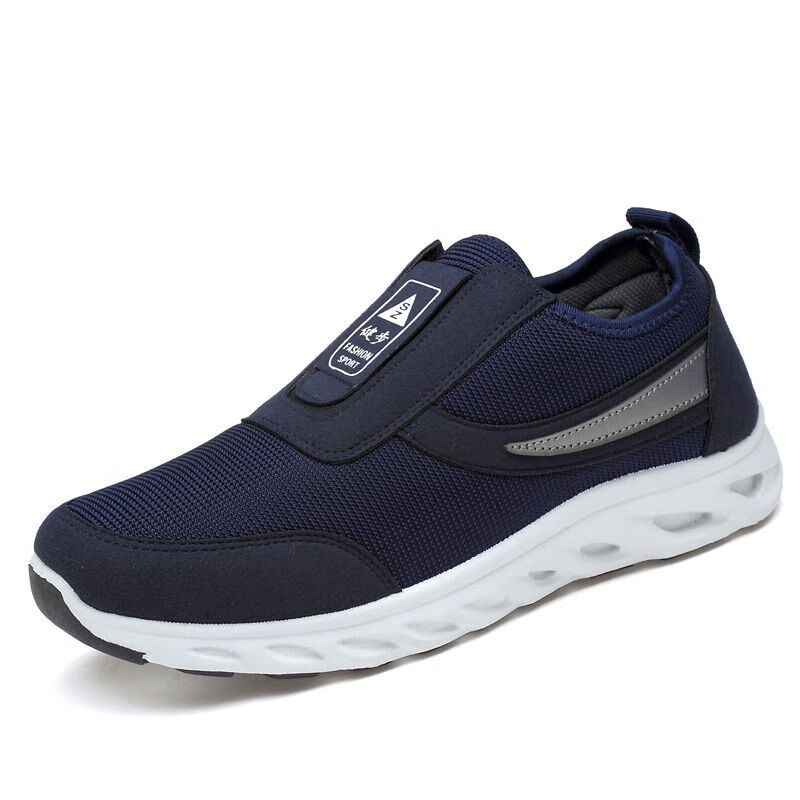 莱伸意老头鞋男60岁爸爸鞋子中老年爷爷鞋老人鞋男软底健步鞋休闲运动