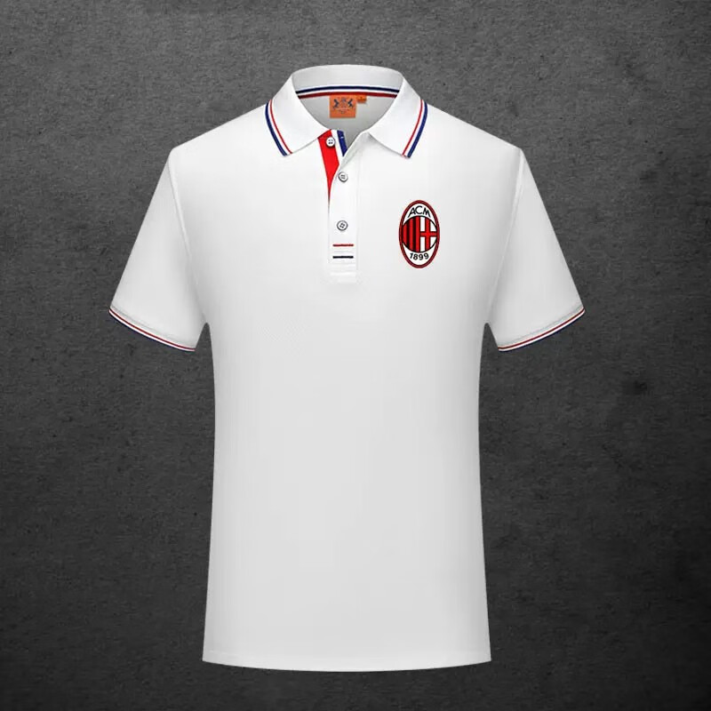 战纹ac米兰milan意甲训练队服休闲运动翻领polo衫夏装短袖t恤足球衣服